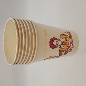 Vintage 1986 McDonald's Water Cups 7 Count 4"